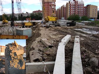 Основные дефекты, которые могут образовываться в сваи в момент погрузо-разгрузочных работ и при забивке.