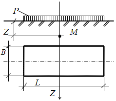 Схема прямоугольной площади загружения.